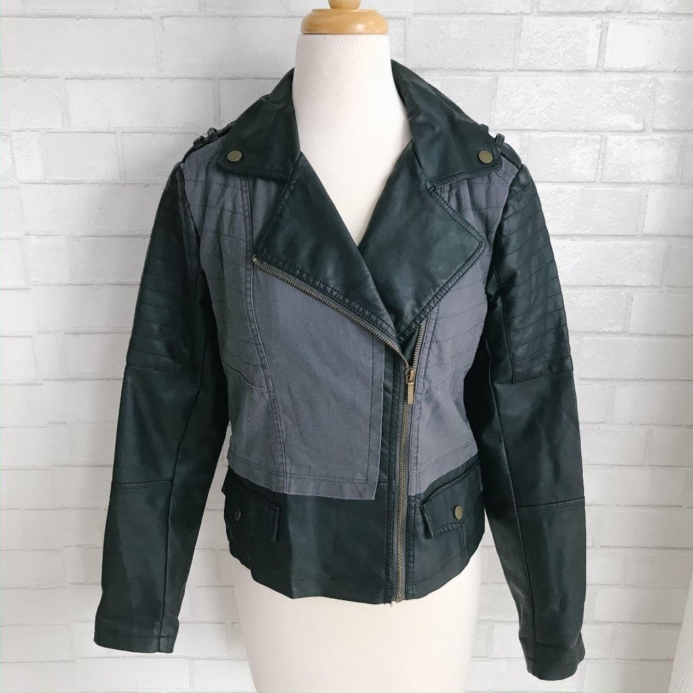 Collection by Bernardo faux leather Moto jacket